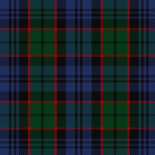 Fletcher Modern Tartan Crest Black Garden Flag - Gold Thistle Style main image 1