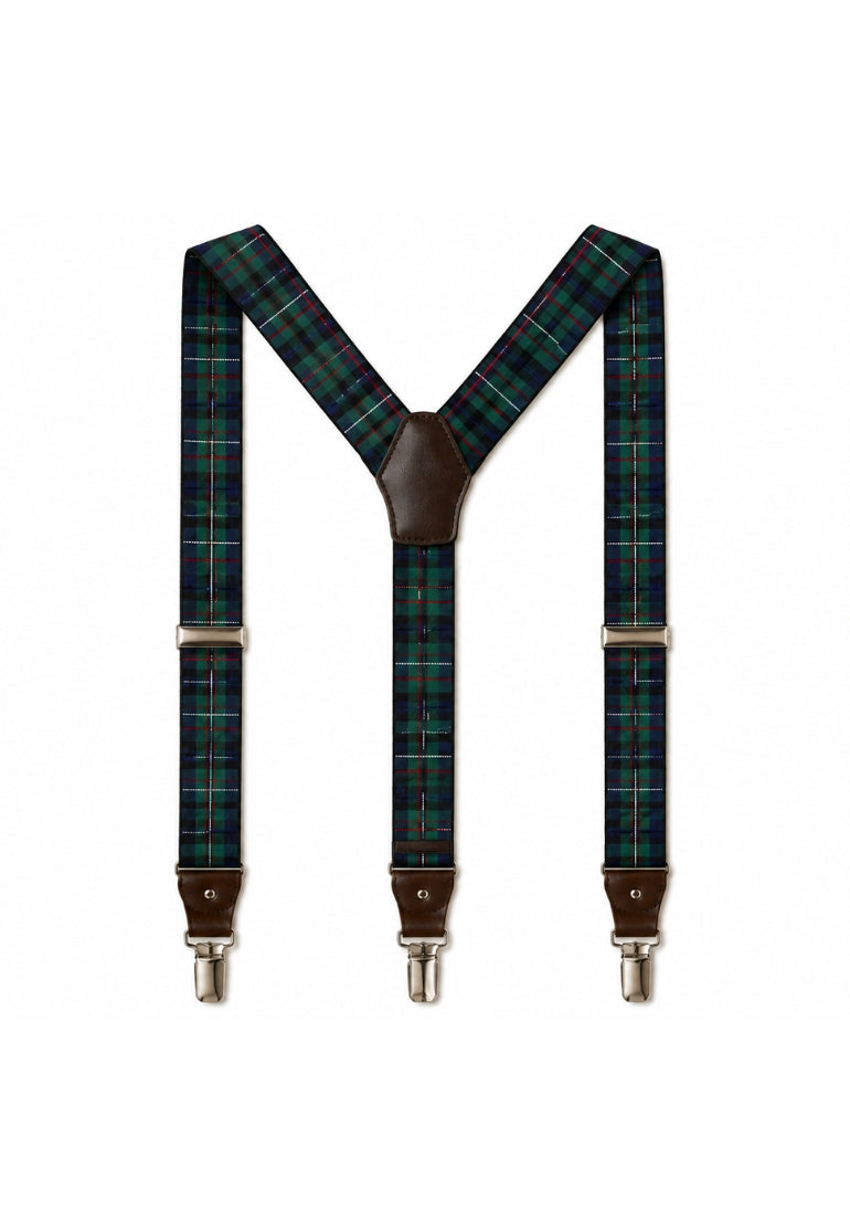 Forth Leather-Tab Tartan Braces