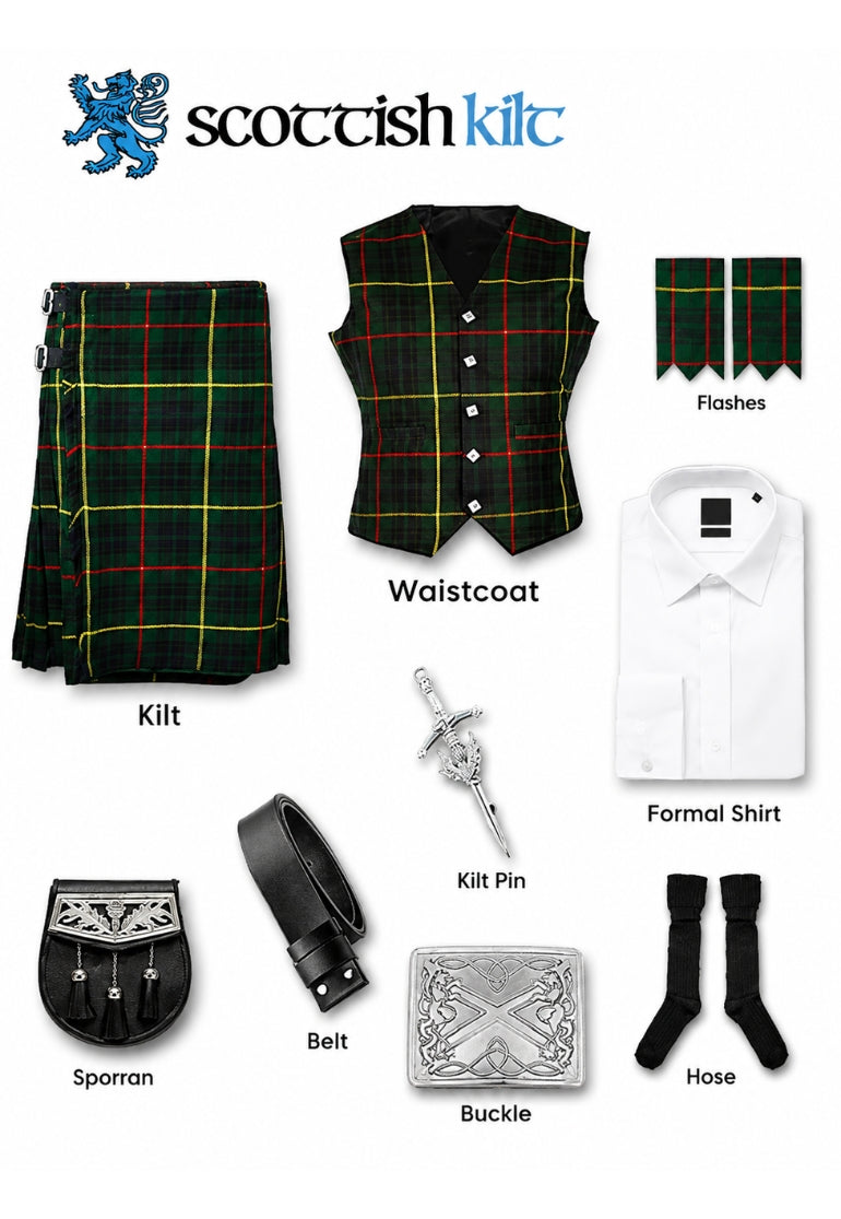 Kilt Outfit with Matching Vest & Accessories