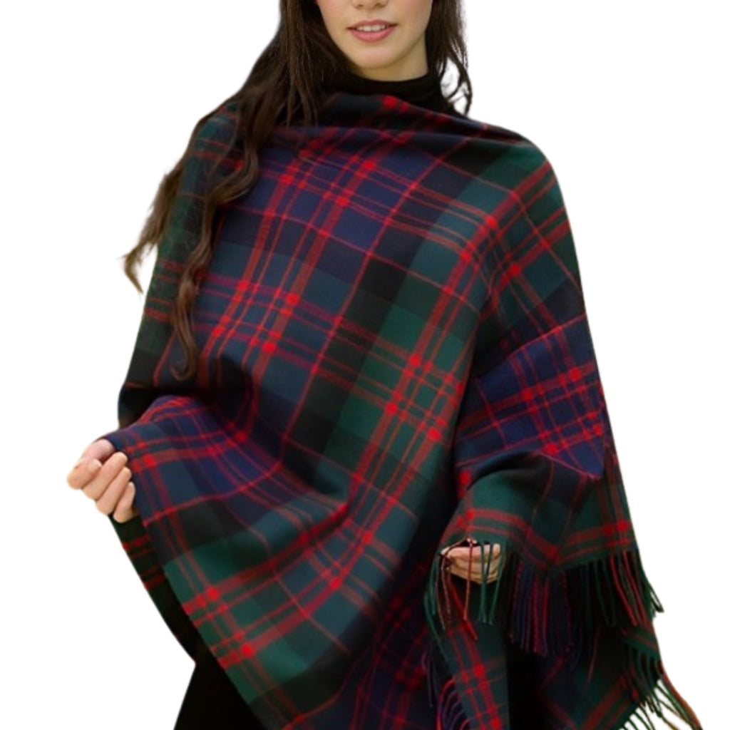 Poncho Écossais Femme