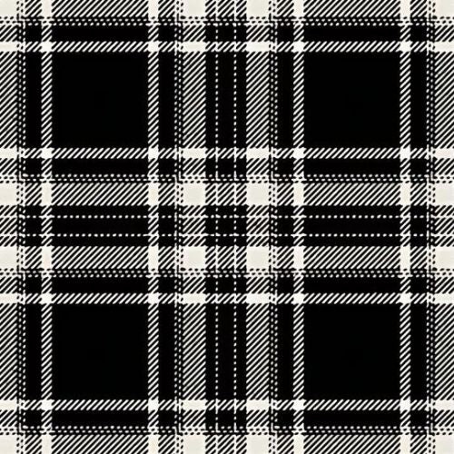 Scott Black and White Tartan T-Shirt main image 1