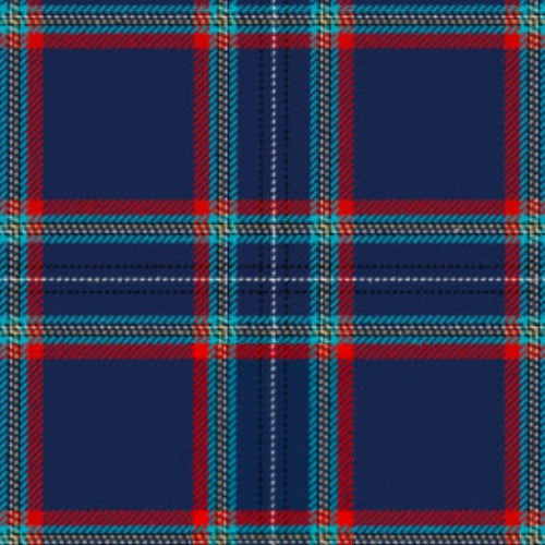 Stewart Muted Blue Tartan Crest T-shirt