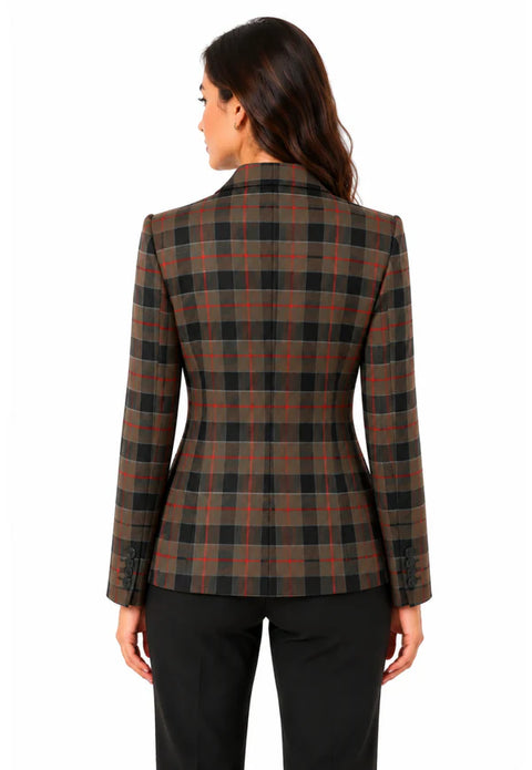 Black Watch Women's Tartan Jacket 2 Button Fastening