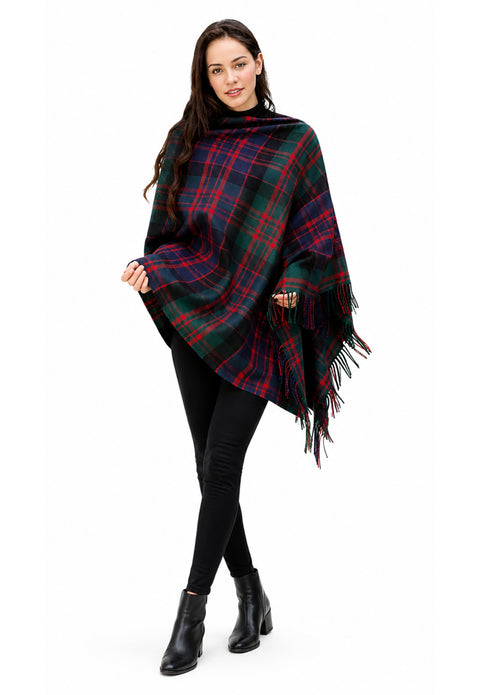 Women's Tartan Poncho