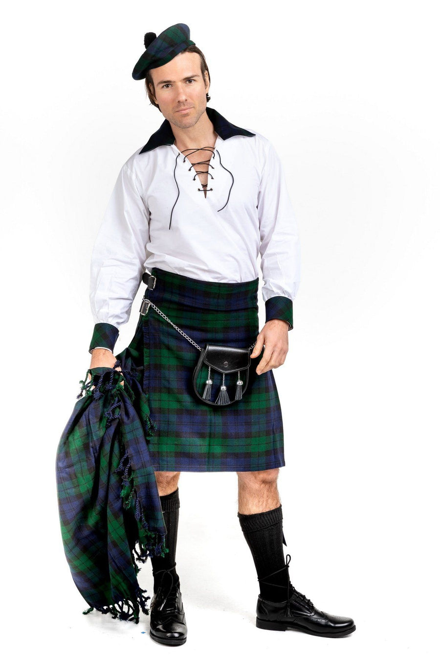 black watch tartan kilt outfit