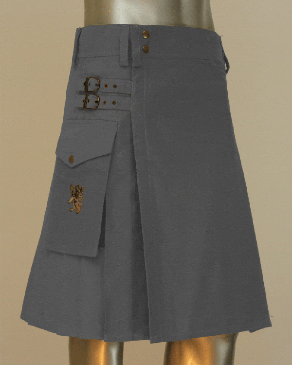 Casual Kilt For Every Men In Gray