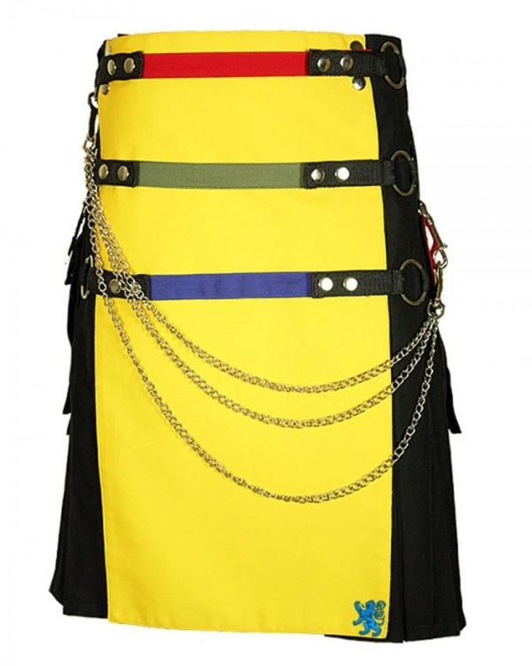 Pocket Kilt In Yellow Front