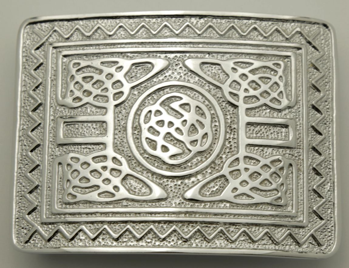 Celtic Knot Pewter Kilt Belt Buckle - Made In Scotland – Highland Store - Foto 3