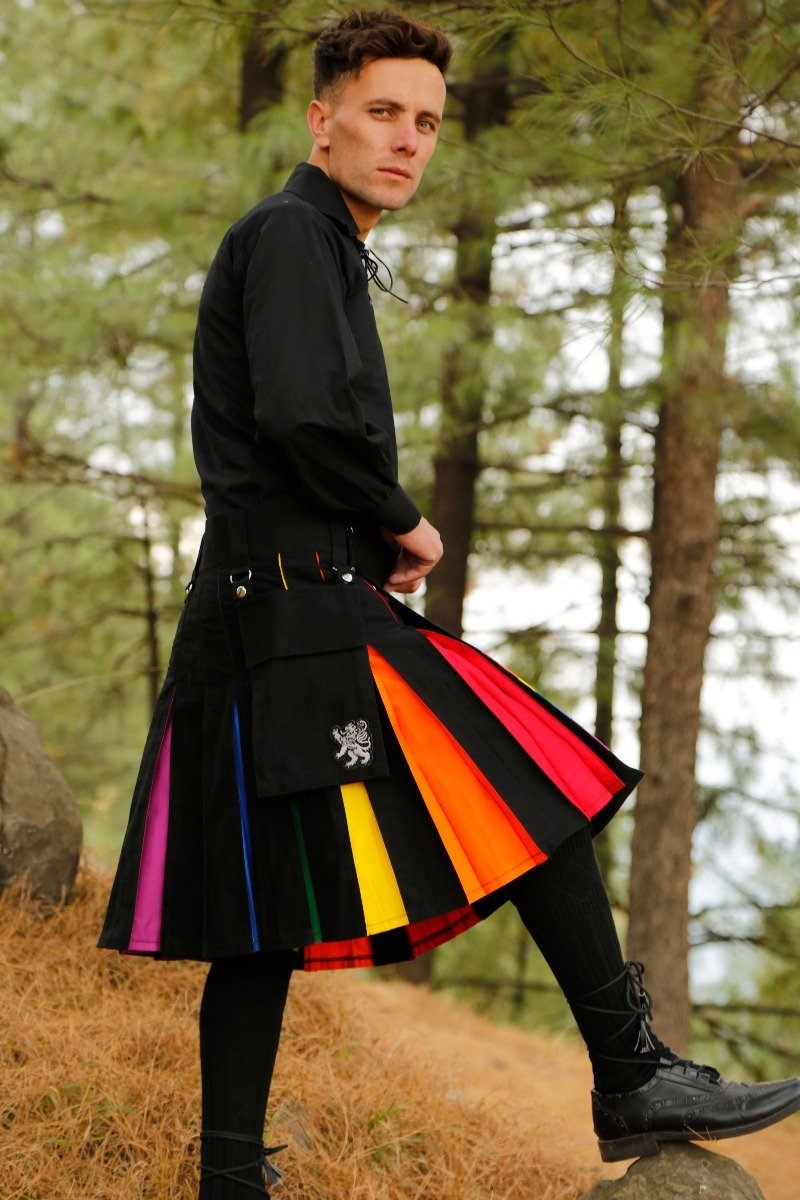 Rainbow kilt cheap