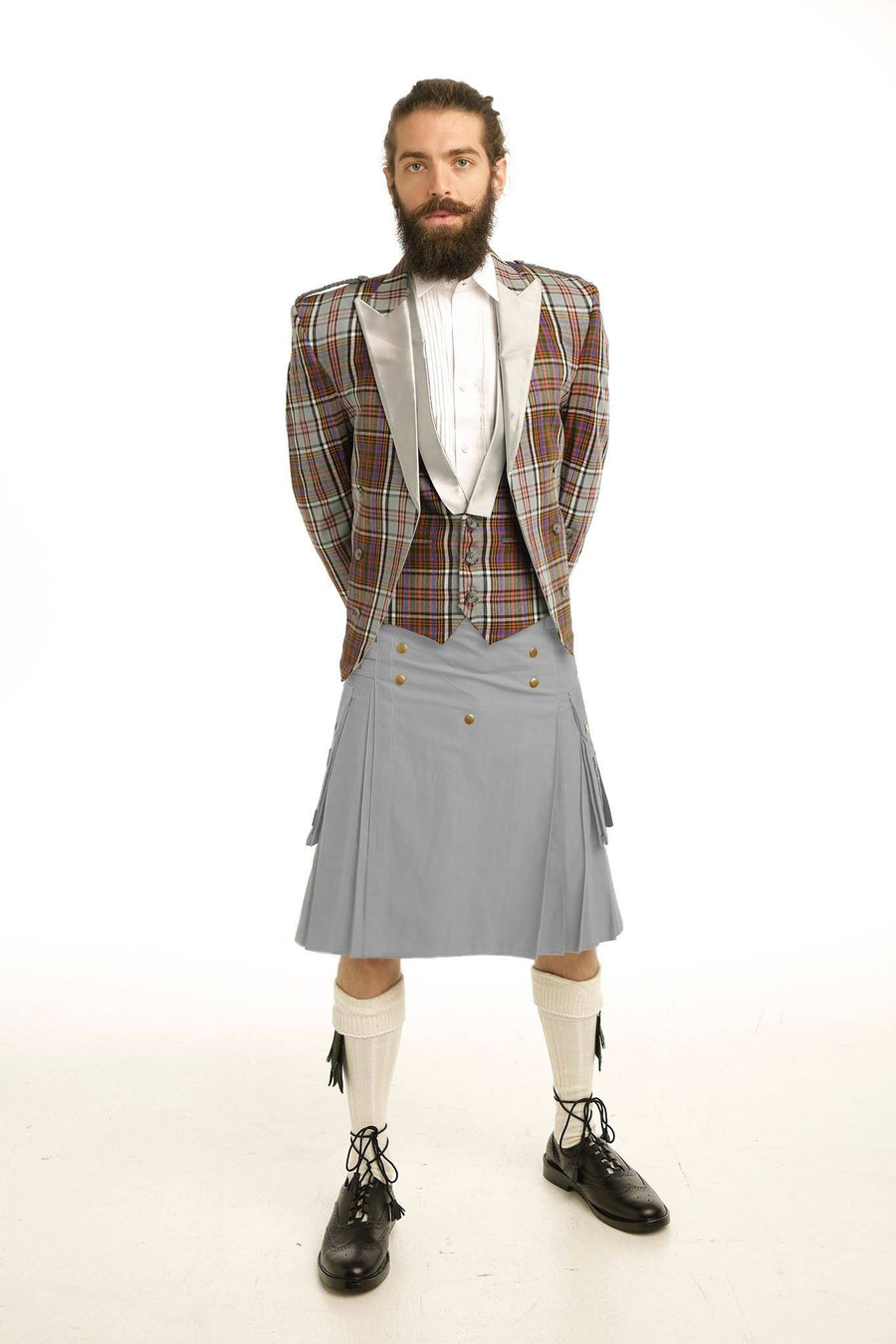 Exclusive Dual Fabric Kilt Attire (7 Pcs Set)