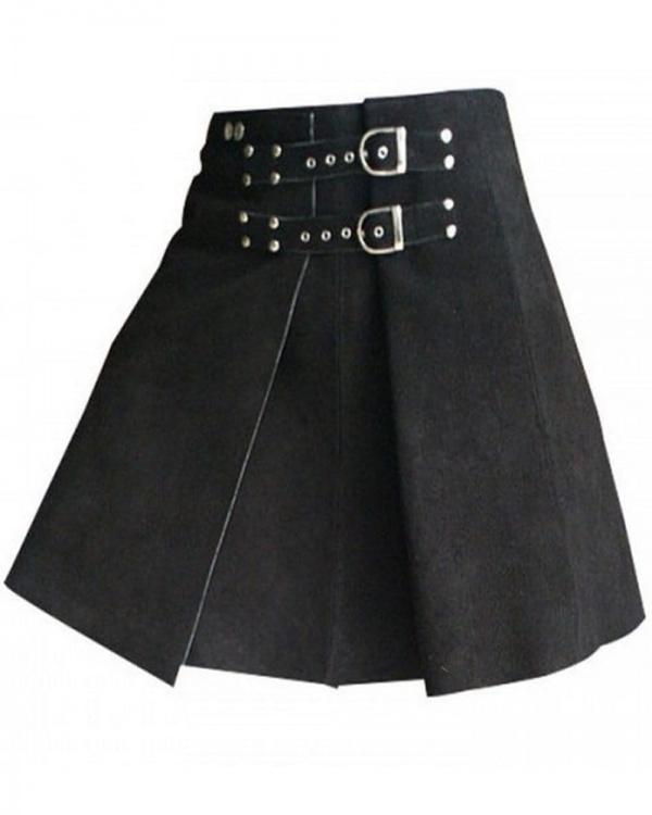  renvena Men's Roman PU Leather Skirt Gladiator Kilt