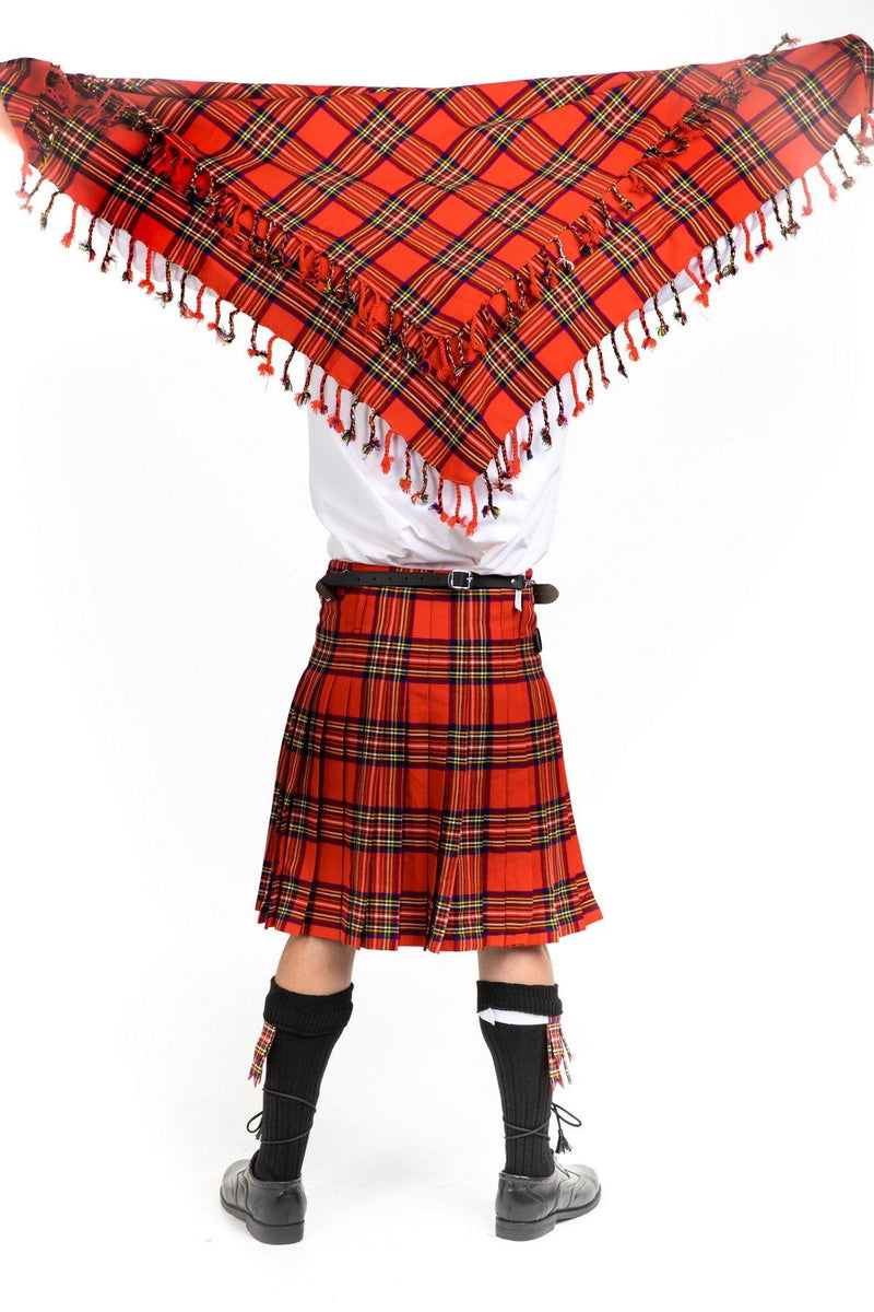  Scottish Traditional Mens Kilt Royal Stewart Tartan (W32) :  Clothing, Shoes & Jewelry