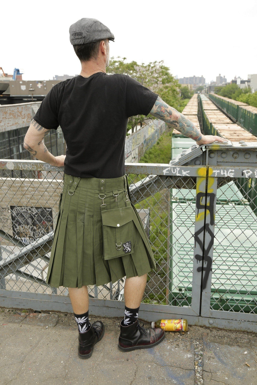 Running Kilt For Sports Men - Back Side View
