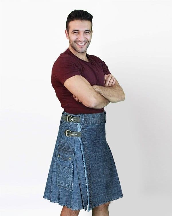 Stonewashed Denim Kilt - Rugged But Very Soft | Scottish Kilt Stonewashed Denim Kilt - Rugged But Very Soft | Scottish Kilt