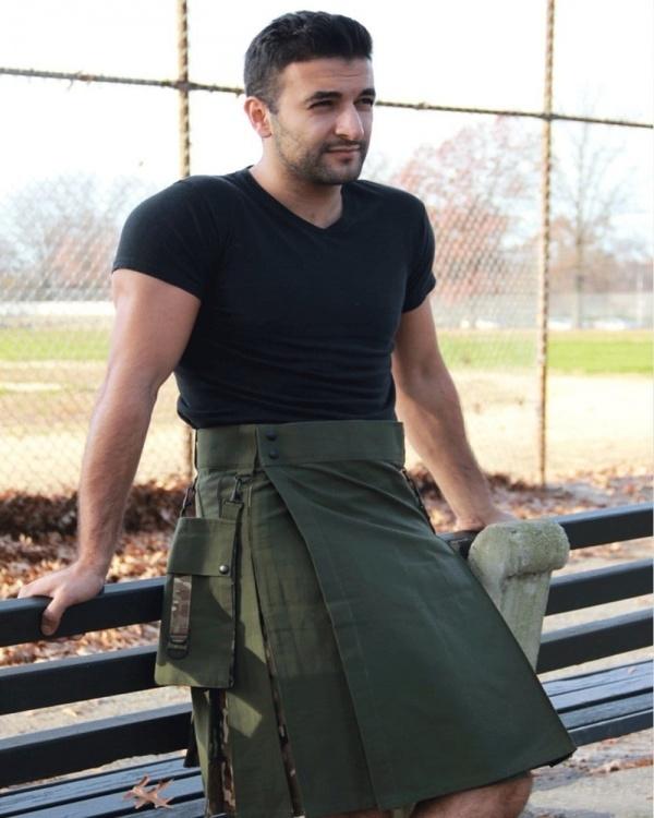 Camo Kilt AKARMY Men's Kilt For Men, Camo Scottish Utility Kilt