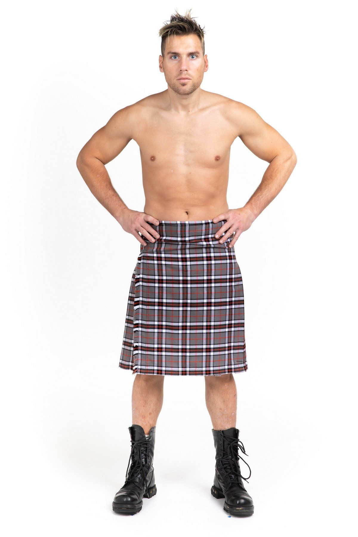 Scottish Tartan Thomson Grey (MacThomas/Thompson Grey) Weathered Clan Crewneck Sweatshirt Plaid Style main image 0