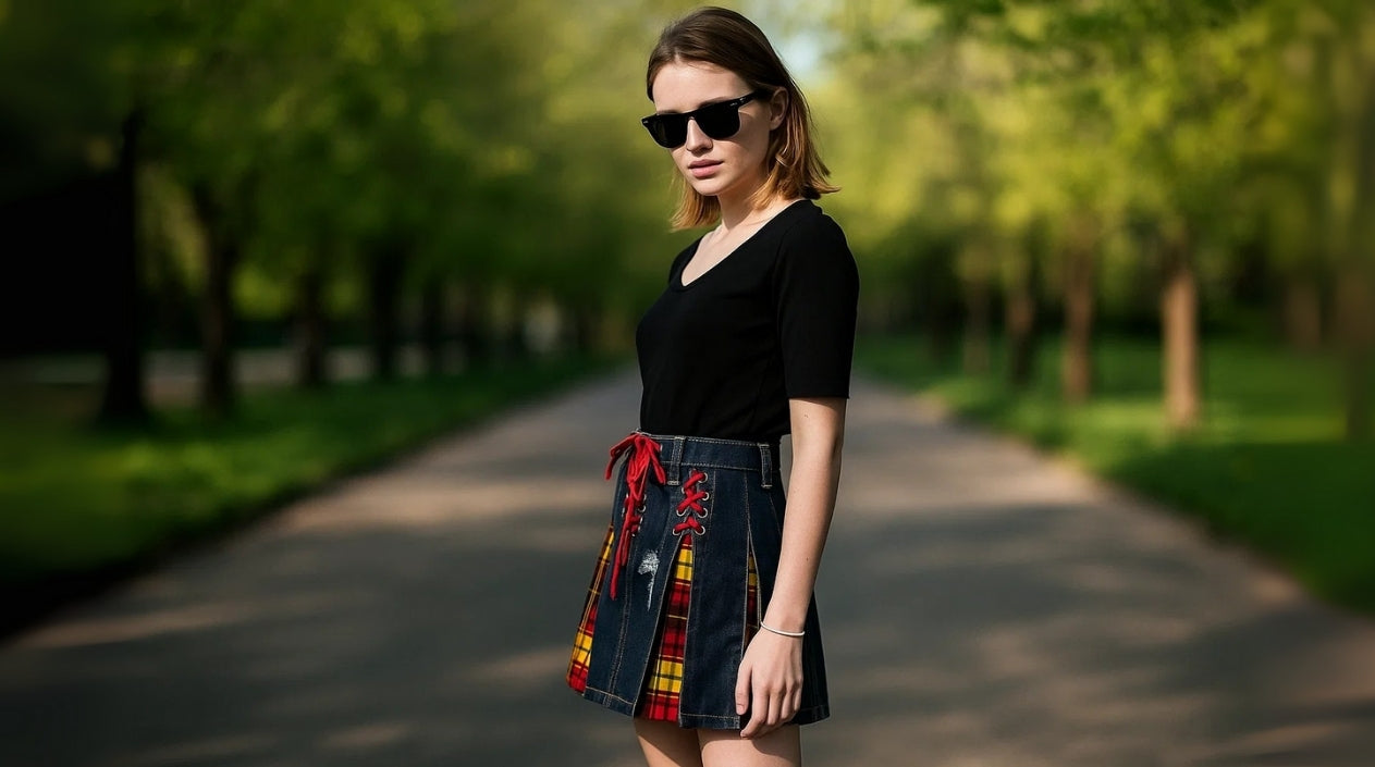 Women's Denim Kilts & Skirts
