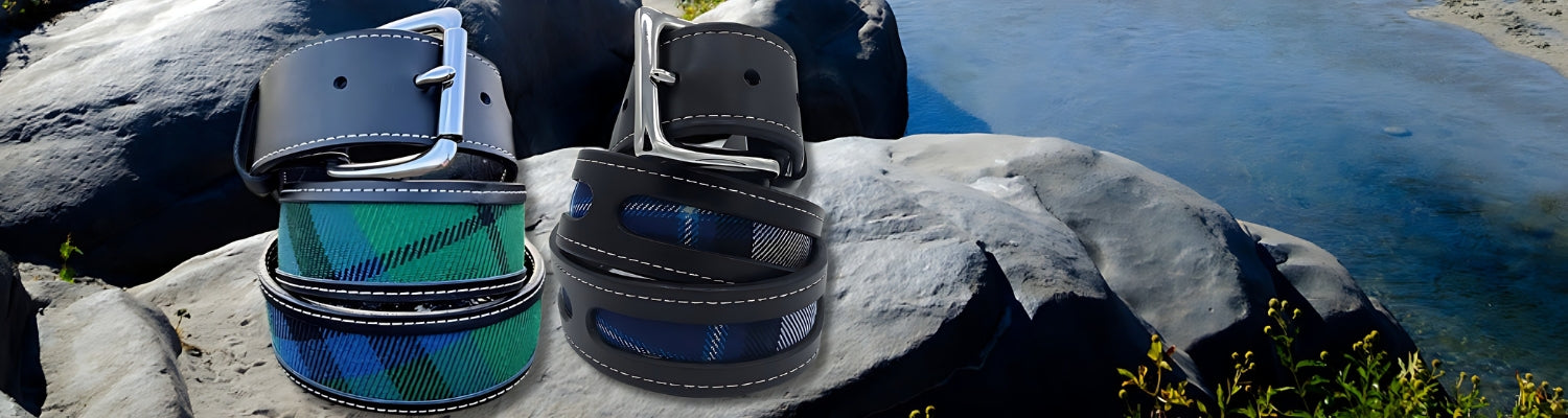 Tartan Plaid Leather Belts