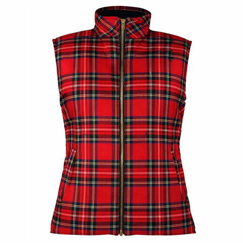 Women's Tartan Zip-Up Gilet