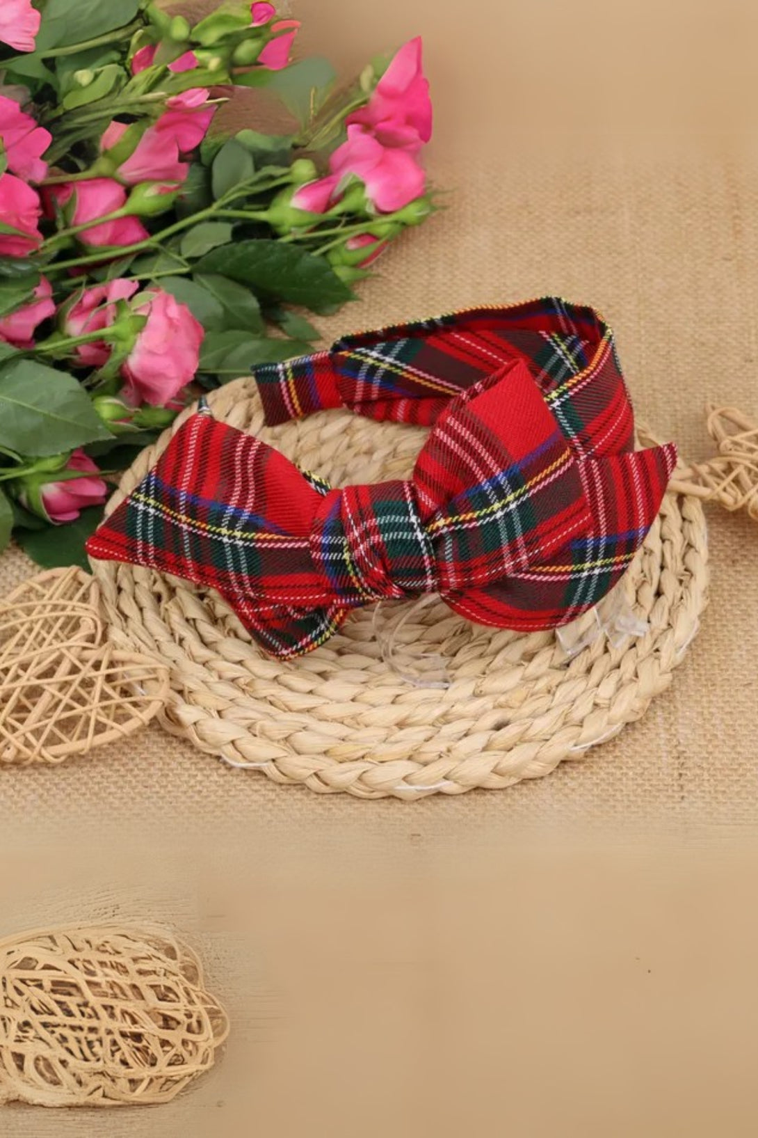 Tartan Bow Headband