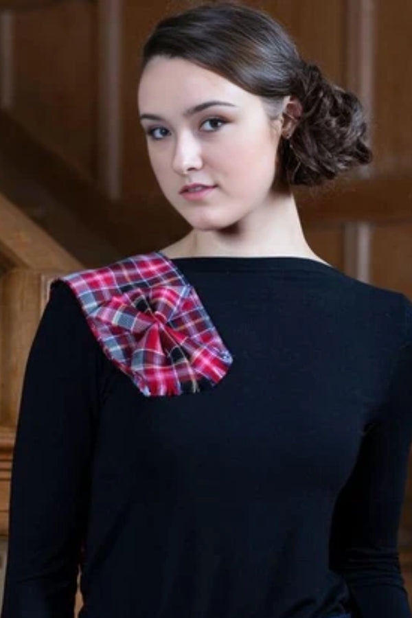 Bow Rosette Tartan Sash