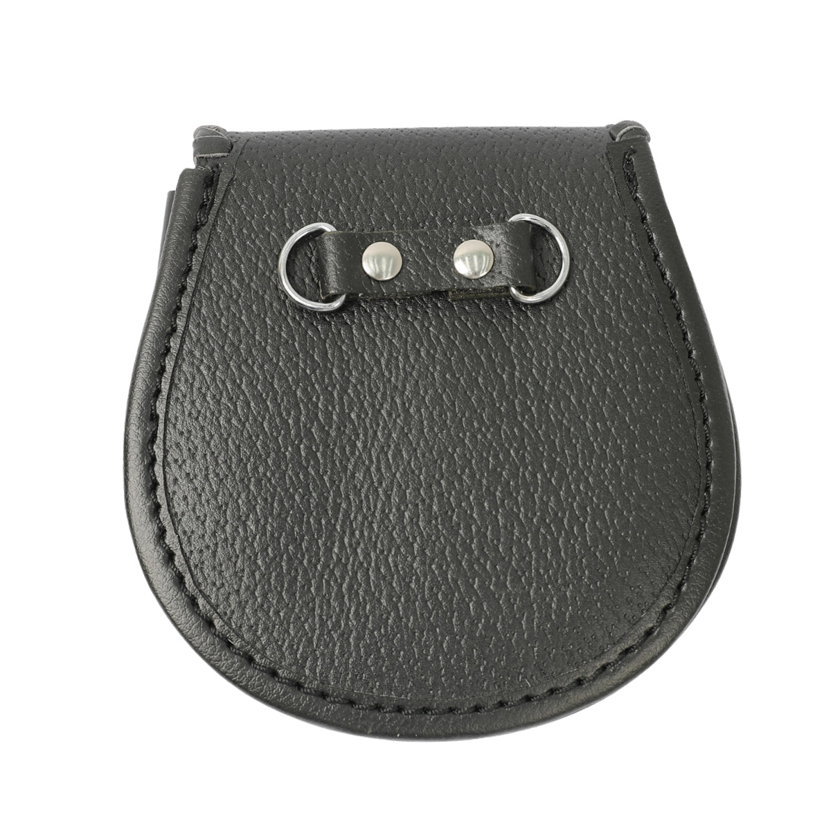 White Cowhide Baby Kilt Sporran Stud Open Flap With Chain Belt