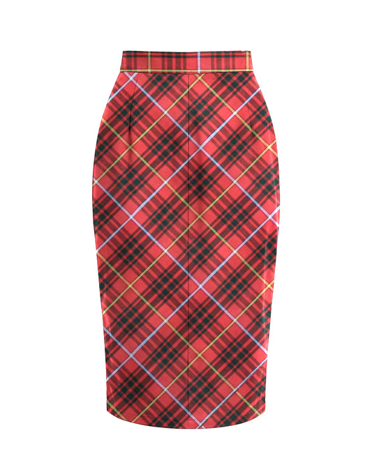 Bruce Eternal Grace Plaid Midi Skirt
