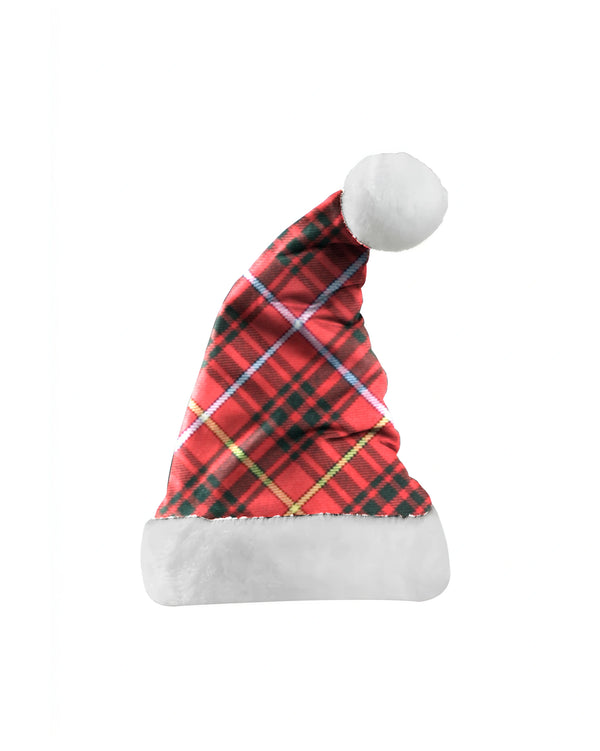 Bruce Plaid Santa Hat