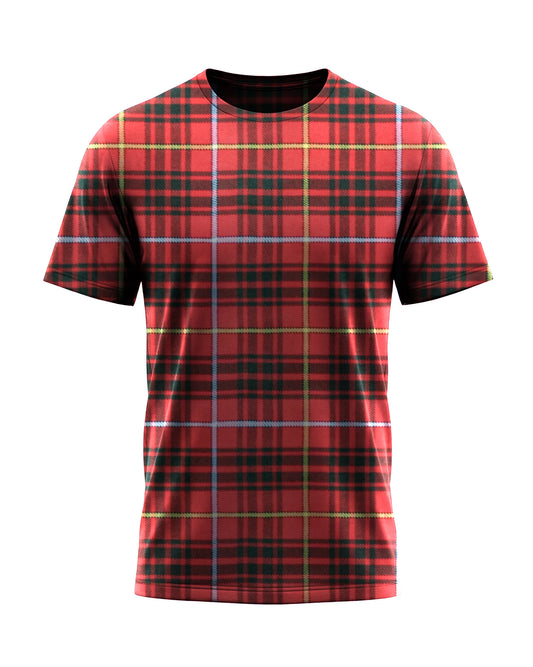 Bruce Round Neck Half Sleeve Plaid Shirt