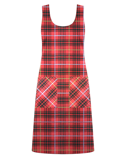 Bruce Tartan Cross Back Apron