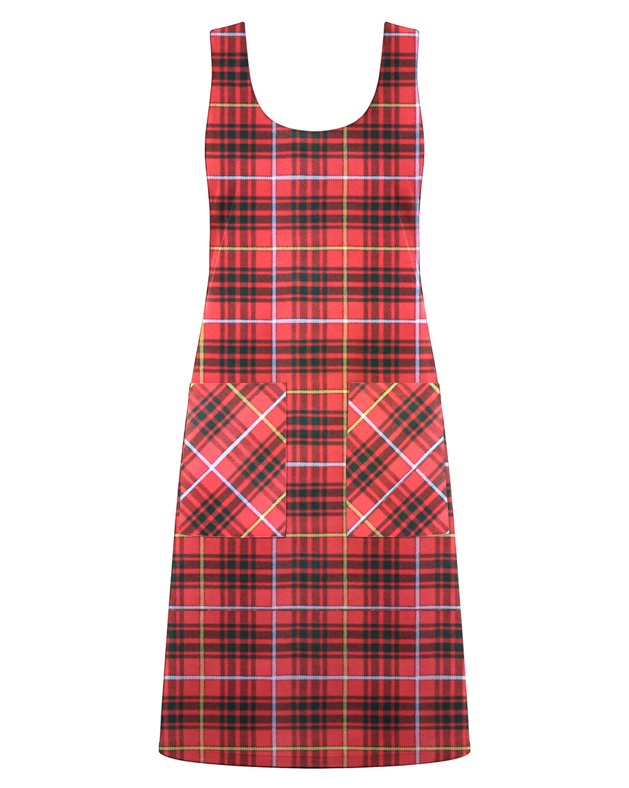 Bruce Tartan Cross Back Apron