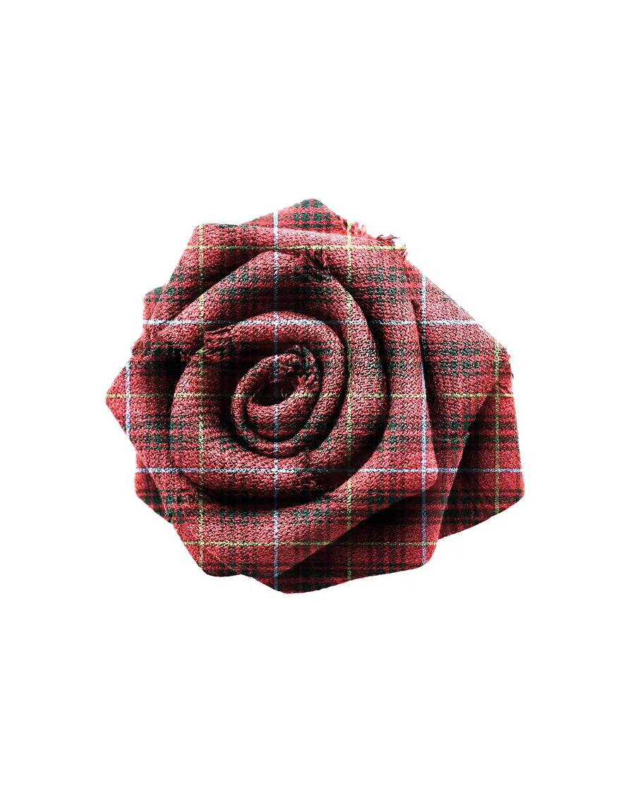 Bruce Tartan Rose Brooch