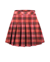 Bruce Wrap Around Pleated Plaid Short Skirt