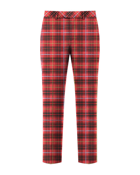 Bruce Men's High‑Waisted Tartan Trouser