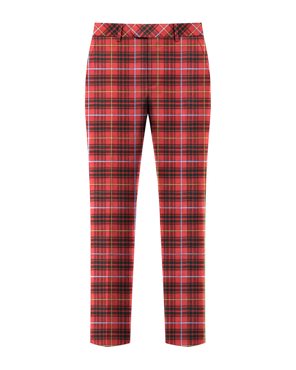 Bruce Men's High‑Waisted Tartan Trouser