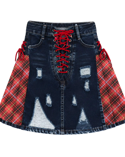 Bruce Tartan Skirt - Box Pleats