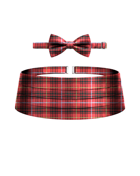 Bruce Tartan Cummerbund & Bow Tie Set