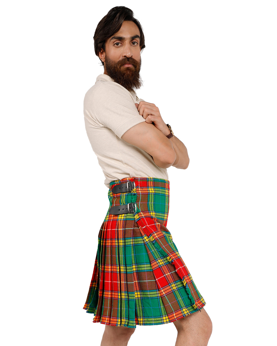 Side view of Buchanan of leny Bespoke kilt