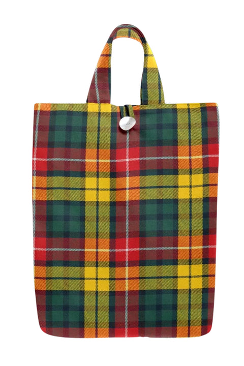 Buchanan Button Closure Tartan Tote Bag
