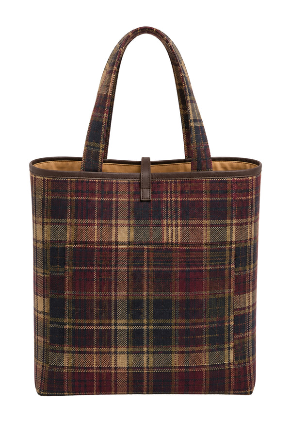 Royal Stewart Button Closure Tartan Tote Bag