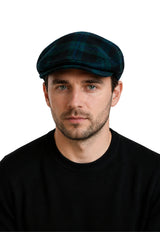 MacDonald Button Down Plaid Flat Cap