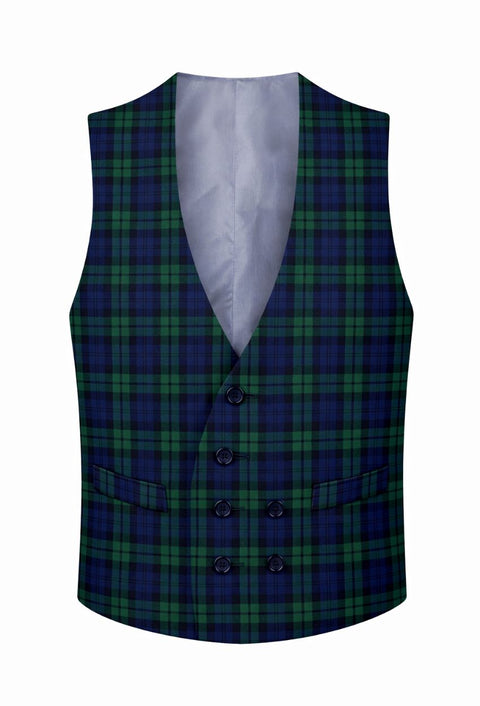 Campbell Double Breasted Tartan Waistcoat