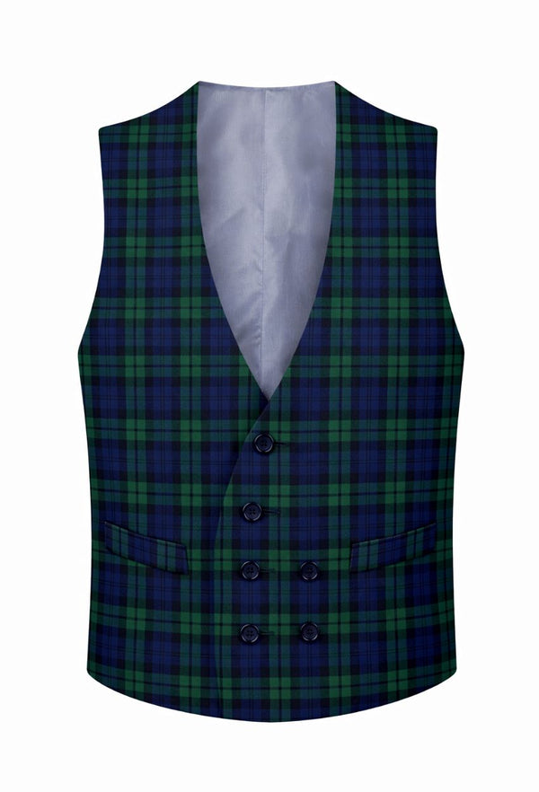 Campbell Double Breasted Tartan Waistcoat