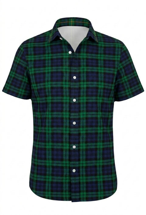 Campbell Plaid Short Sleeve Button Shirt
