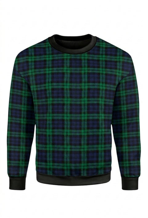 Campbell Tartan Round Neck Full Sleeve Tartan Polo Shirt