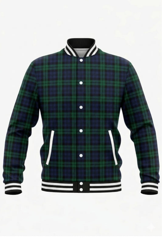Campbell Tartan Baseball Jacket