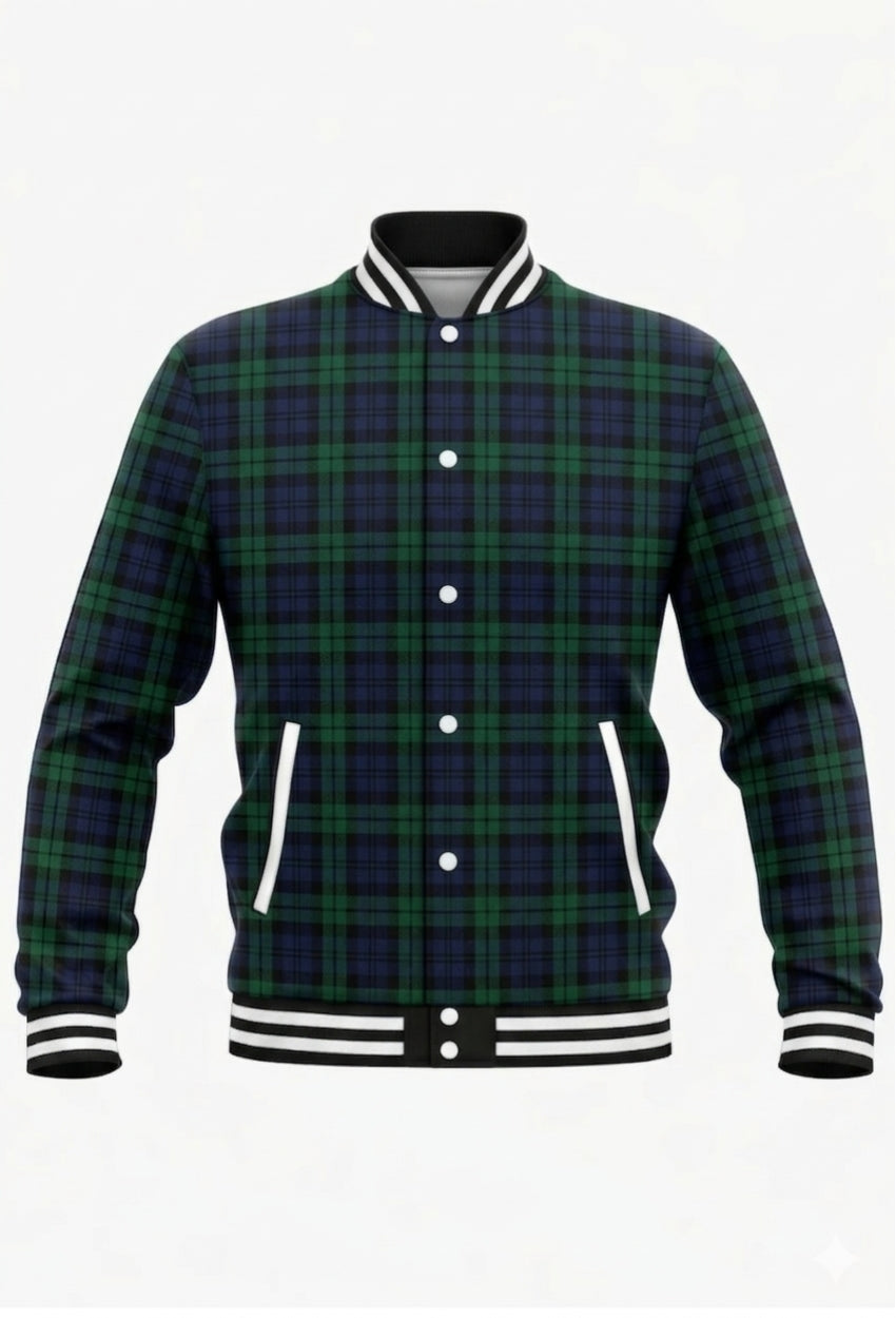 Campbell Tartan Baseball Jacket