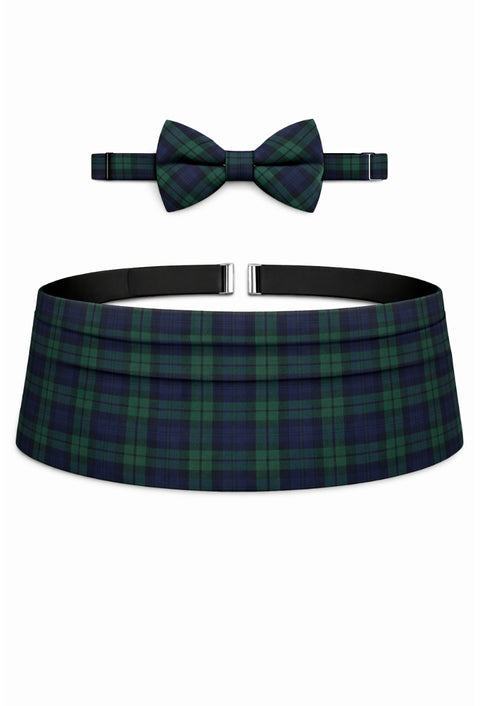 Campbell Tartan Cummerbund & Bow Tie Set