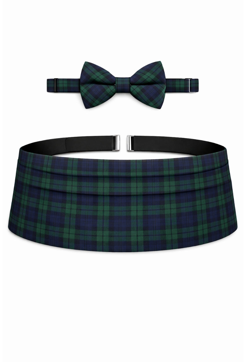 Campbell Tartan Cummerbund & Bow Tie Set
