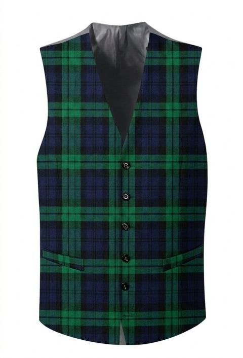 Campbell Tartan Waistcoat with Straight Cut Bottom